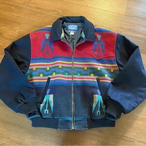 Pendleton Men's Multicolor Patterned Zip-Up Sweater